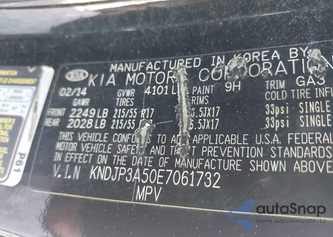 2014 Kia Soul + z USA, uszkodzony, nr VIN KNDJP3A50E7061732